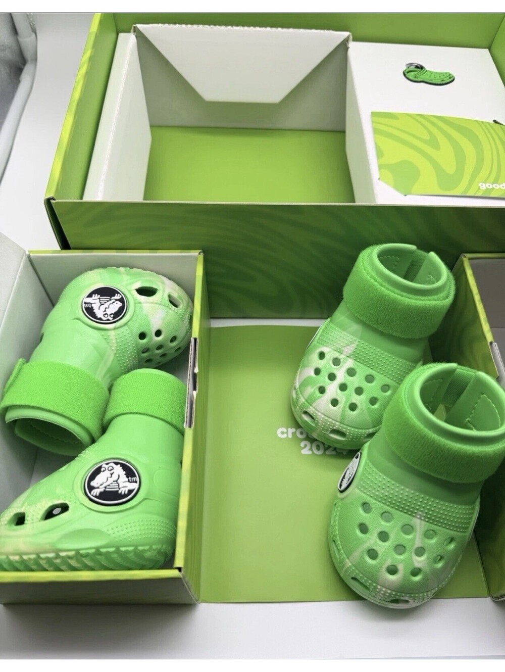 BARK Crocs Dog Limited Edition 4 Piece Boots Lime Green Booties Shoes Large